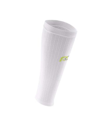 PRO Compression Calf Compression Sleeve for Calf Pain Relief | Calf Guard for Running Cycling Nurses and Sports (White Large/X-Large)