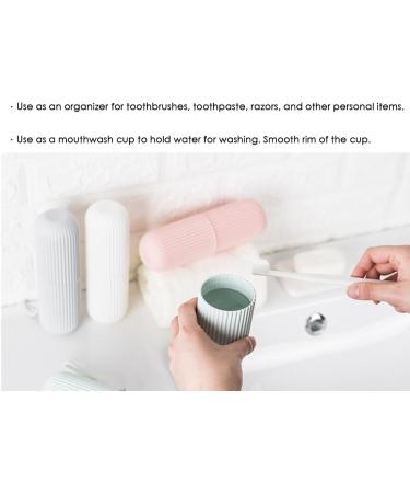 Annchilio Travel Toothbrush Set - 4 Portable Toothbrush Covers & Cups for Kids & Adults | Ideal for Camping Outdoors & Business Trips - Buy Online on GoSupps.com