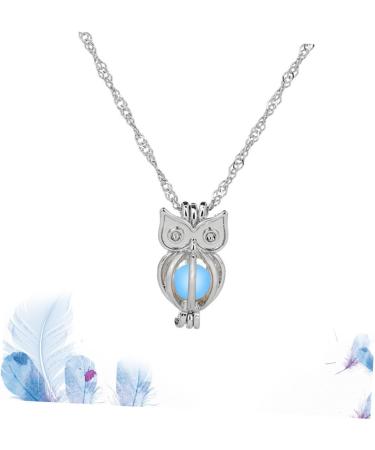 COLLBATH Owl Necklace 1Pc Hollow Owl Pendant Unisex Luminous Glowing in Dark Alloy Necklaces Beads Pendant for Women Female Ladies Hollow Pendant - Buy Online on GoSupps.com
