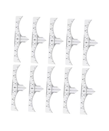 Didiseaon 10pcs Set Eyebrow Guide Eyebrow Tools Eyebrow Makeup Tools Eyebrow Stencil Template Make up
