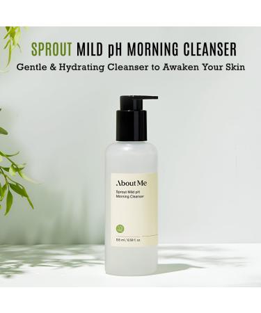 ABOUT ME Sprout Mild pH Morning Cleanser - Gentle Low pH Face Wash for All Skin Types | Natural Ingredients | 195ml - Buy Online on GoSupps.com