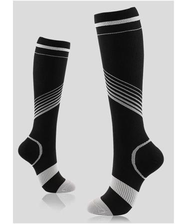Jilibaba Black Compression Socks for Women & Men | Unisex Knee High Running Fitness Sports & Travel Socks - Buy Online on GoSupps.com