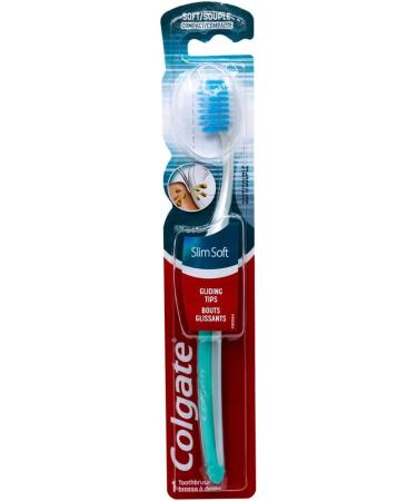Colgate Slim Soft Toothbrush Gliding Tips - Compact Soft Bristles (Colors Vary) | 1 Count - Buy Online on GoSupps.com
