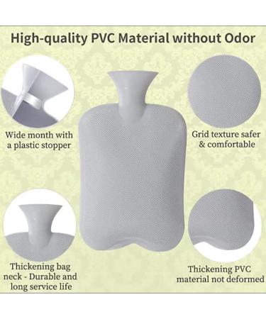 Hot Water Bottle 2 Liter with Cover Fleece  Transparent Hot Water Bag PVC for Pain Relief  Large Capacity  Odorless  BPA Free  Premium Materials  Suit Neck Shoulder Pain  Feet Warmer  Menstrual Cramps Polyvinyl Chloride Gr - Buy Online on GoSupps.com