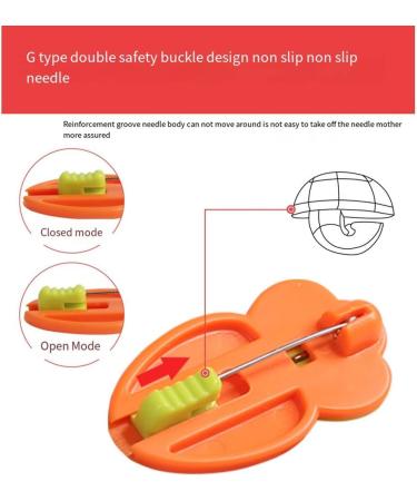 6 Pieces Baby Safety Pin Multi-Function Carrot Enamel Hair Clip Set - Ideal for Clothes, Tablecloths, Diapers - Buy Online on GoSupps.com