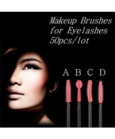 50PCS Disposable Silicone Eyelash Brush Wands - Spherical Makeup Applicators for Eyelash Extensions & Eyebrows | High-Quality Spoolie Brushes - Buy Online on GoSupps.com