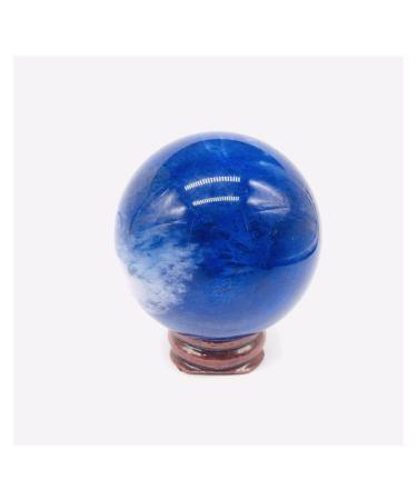 Natural Sphere Natural Quartz Sphere Smelting Blue Crystal Rock Ball for Gift for Decoration Gift Decoration feng Shui. (Color : 55-65mm)