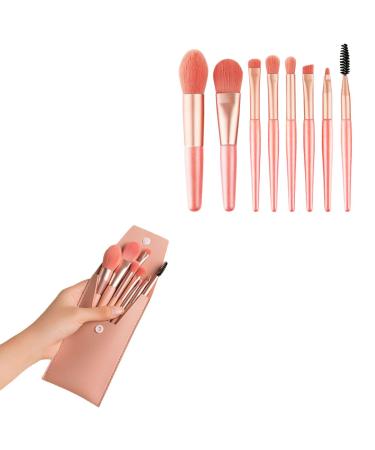 8 pieces makeup brushes set contain blush concealer eyeshadow foundation eyeliner powder brush have make up bags