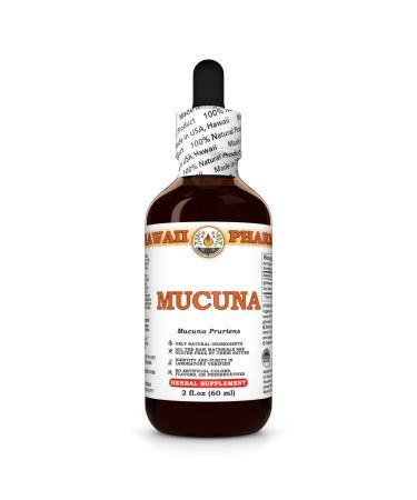 Mucuna (Mucuna Pruriens) Dry Seed Tincture, Made in Hawaii, Organic Raw Materials, All Natural, Vegan, Pure Liquid Extract - 2 fl.oz 2 Fl Oz (Pack of 1)