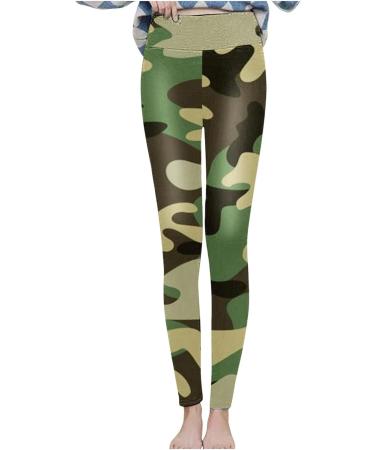 Jiqing High Waist Camouflage Thermo Leggings for Women | Fleece-Lined Warm Teddy Sports Pants | Stylish & Cozy Thermal Tights for Girls | Shop Now! - Buy Online on GoSupps.com