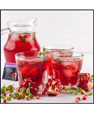 Four O'Clock Pomegranate Echinacea Herbal Tea Organic Fairtrade Non-Gmo Kosher Gluten-Free 80 Teabags - Buy Online on GoSupps.com