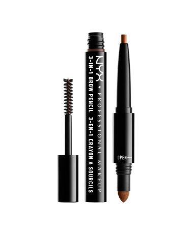 NYX PROFESSIONAL MAKEUP 3-In-1 Brow Pencil  Eyebrow Pencil - Auburn - Buy Online on GoSupps.com