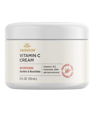 Swanson Vitamin C Cream - 2 fl Ounce (59 ml) - Nourishing Cream for Skin Health and Radiance