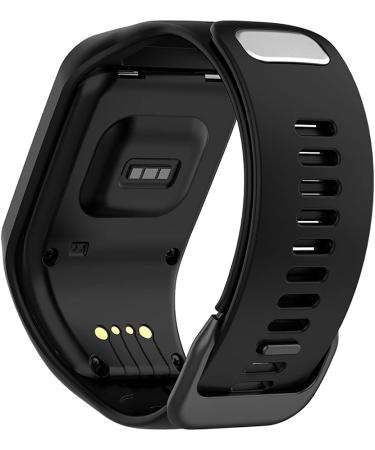 Kobmand Silicone Band for TomTom Watches - Replacement Sports Arm Band for Runner 2 Runner 3 Spark 3 Adventer & Golfer 2 (Black) - Buy Online on GoSupps.com