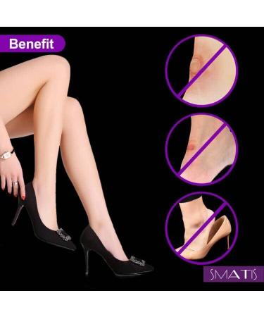 SmatiS Heel Grips - 4 Pairs of 4D Inserts for Loose High Heels - Anti-Slip, Prevent Rubbing & Blisters - Transparent Women's Shoe Pads - Buy Online on GoSupps.com
