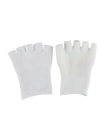 Beaupretty 1 Pair Heel Sleeves for Cracked Heels Dry feet Gel Socks Toe spacers Toe Spreader Gel spa Socks Bunion splints pad Foot spa Socks Gel feet Sock moisturizing Supplies White