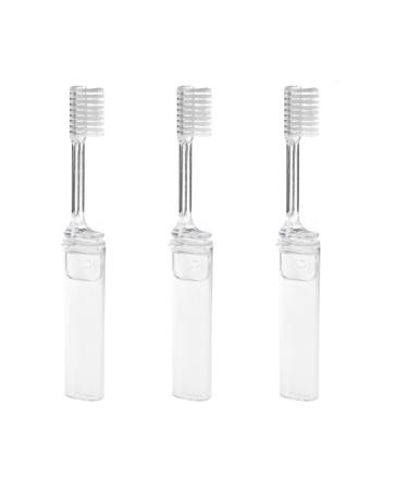 Foldable toothbrush with soft bristles toothbrush stain removal tool household for indoors and outside travel camping soft bristles soft bristles 3 pieces