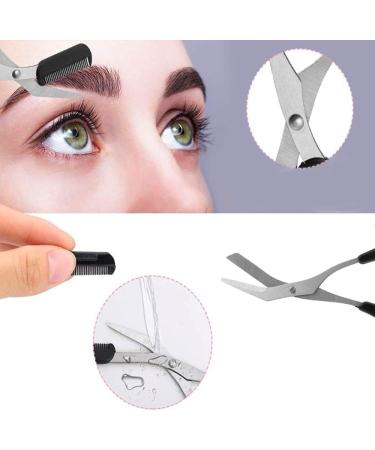 11-Piece Eyebrow Care Set: Precision Scissors Tweezers & Epilator | Stainless Steel Eyebrow Tools for Men & Women | Perfect for Eyelash Extensions & Hair Removal - Buy Online on GoSupps.com