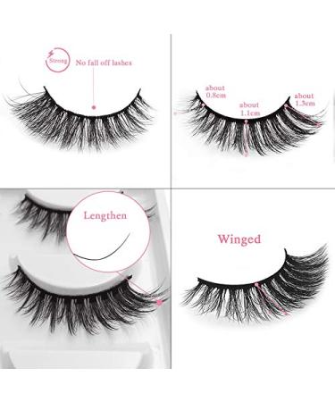 Buy 5 Pairs Long 3D False Eyelashes Natural Look - G806 Black Eyelash Extensions for Glamorous Makeup | International Shipping Available - Buy Online on GoSupps.com