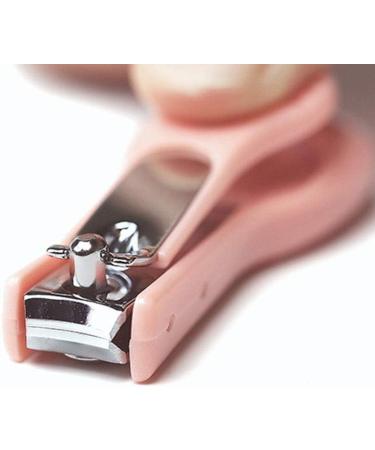 UNbit Nail Clipper Adult Nail Scissors Plastic/Stainless Steel Pink 67mm Nail Scissors Foldable Anti-Splash - Buy Online on GoSupps.com