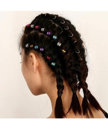 AMASAWA 70-Piece Dreadlocks Metal Hair Cuffs & Colorful Pearls - Vibrant Hair Accessories for Braids & Dreadlocks - Buy Online on GoSupps.com