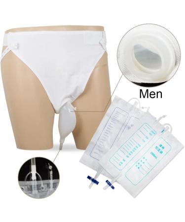 Lolicute 1000ml Portable Wearable Urinal Pee Holder Bag for Men - Travel Incontinence Collection Bag with Elastic Waistband - Buy Online on GoSupps.com