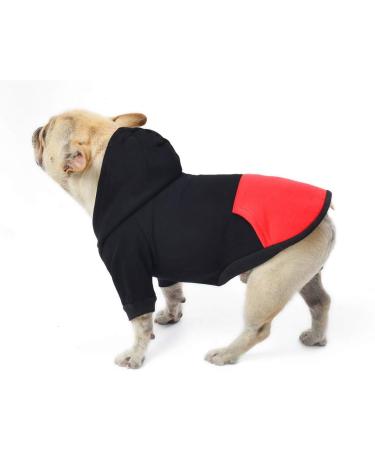 Buy Meioro Zipper Hooded Pet Clothing for Dogs & Cats - Cute Warm Hooded Sweatshirt for French Bulldogs & Pugs (3XL Black) - Buy Online on GoSupps.com