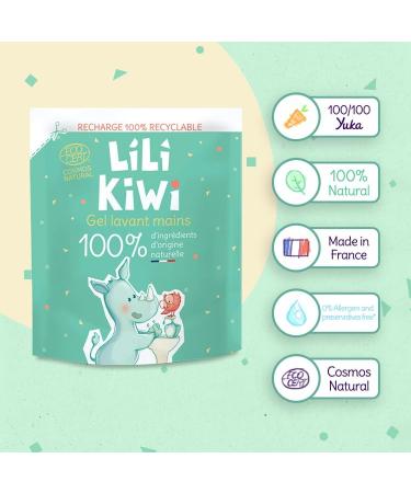 LiliKiwi Natural and Recyclable Handwash Refill Gel for Kids - Green Apple Fragrance Gentle & Refreshing for Frequently Washing Small Hands 250 ml - Buy Online on GoSupps.com