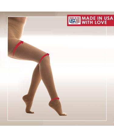 Medicella Premier Closed Toe Compression Pantyhose for Women | 8-15 mmHg | Made in USA | Medical Quality Support for Circulation & Travel | Large Beige - Buy Online on GoSupps.com