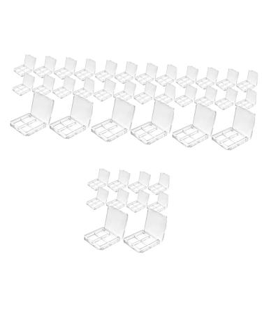NOLITOY 40 Pcs Boxes Eye Shadow Box Highlighters Irish Accessories for Women Empty Eyeshadow Pallets Palette 6x6cmx4pcs Transparentx4pcs
