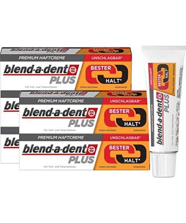 Blend-a-dent Plus Duo Kraft Premium Adhesive Cream Pack of 6 (6 x 40 g) 40 g (Pack of 6)