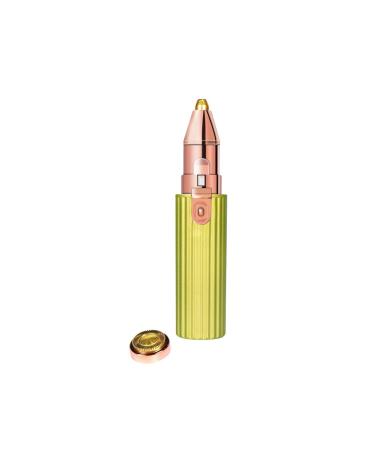 Eyebrow Trimmer 2 in 1 Electric Eyebrow Trimmer Painless Eye Brow Epilator for Women Makeup Mini Razors Portable Facial Hair Removal Shaver Trimmer (Color : Green)