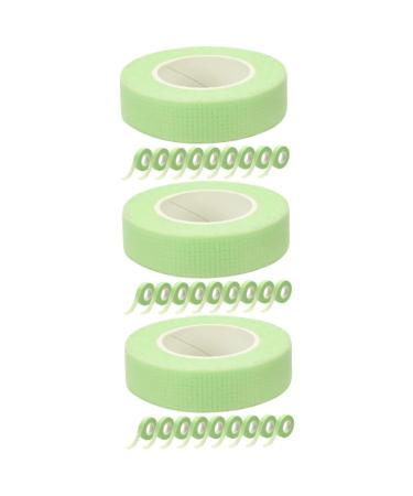 POPETPOP 30 Rolls Green Duct Tape Lash Tape Fabric Tape Eyeshadow Tape Lash Supplies for Lash Techs Tape for Lash Extensions Scissor Bumper Extend Eyelash Non-woven Fabric