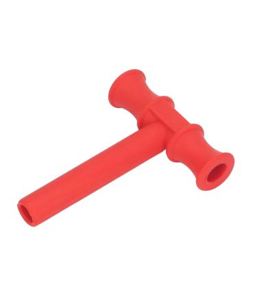 T-shaped chewing tube TPR vocal training Red T-shaped chewing sticks for adults for autistic chewers