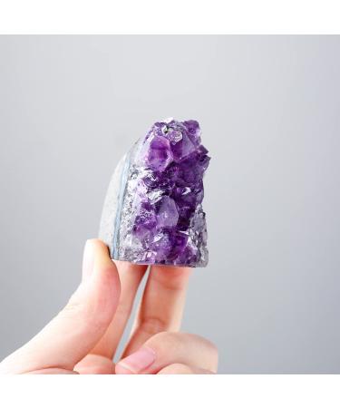 1PC Mini Natural Crystal Cluster Amethyst Block Original Stone Geode Quartz Specimen Crystal (Color : Amethyst Size : 30-50G) 30-50G Amethyst