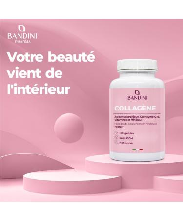 Bandini Peptan Marine Collagen + Hyaluronic Acid 180 Capsules Anti-Aging for Skin Joints and Hair | Vitamin C Biotin Zinc Coenzyme Q10 and Selenium 1000mg Collagen Type I Hydrolyzed - Buy Online on GoSupps.com