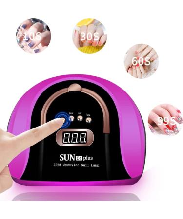 LASIEYO 256W UV LED Nail Lamp with Automatic Sensor and 4 Timer Settings - Professional Dual Light Bead Manicure Phototherapy Lamp for Gel Nail Polish Curing - Buy Online on GoSupps.com