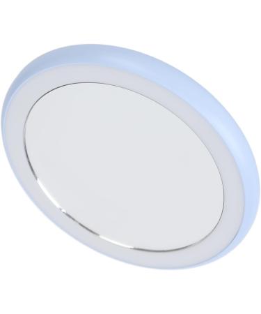 LED Lighted Travel Makeup Mirror Compact Dimmable Pocket Mirror Portable Handheld Makeup Mirror with Light USB Rechargeable Round Small Mirror for Purse Pocket Travel and Sky blue - Buy Online on GoSupps.com