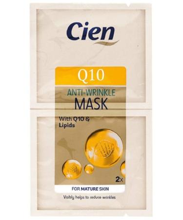 Q10 Anti-Wrinkle Mask - Pack of 10 (2x8ml) with Grape Seed Oil & Hyaluronic Acid | Anti-Aging Skincare - Buy Online on GoSupps.com