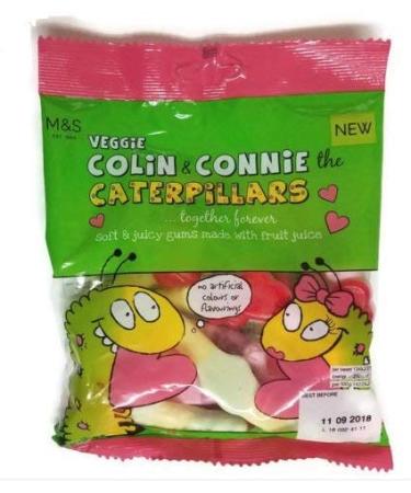 Marks & Spencer Marks & Spencer Veggie Colin & Connie The Caterpillars Pack of 2 bags of vegetarian sweets 170g