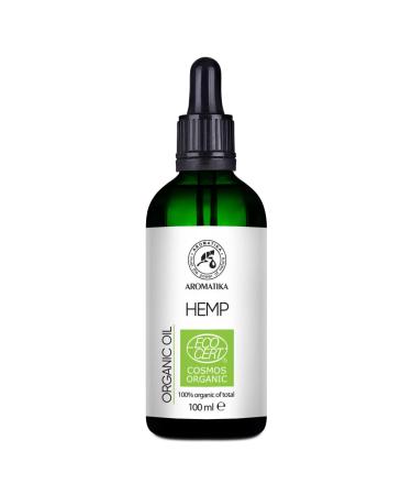 Hemp Oil Organic 100ml - Hemp Seed Oil Cold Pressed - Vegan - 100% Natural - Hemp Oil Extract in Light Protection Glass Bottle - Organic oil for Skin Care - Hair Care