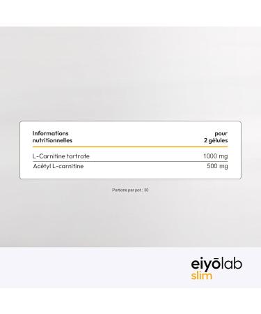 CARNI COMPLEX HT | 2 Sources: L-Carnitine Tartrate + ALCAR | Energy - Dry - Recovery | Pre-workout without Piperine Caffeine or Magnesium Stearate | Eiyolab - Buy Online on GoSupps.com