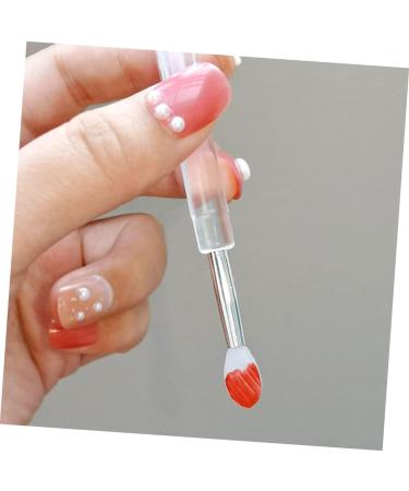 4 Pieces Silicone Lip Brush With Lid Lip Gloss Applicator Holder Silicone Makeup Accessories Transparent Plastic Handle Make Up - Buy Online on GoSupps.com