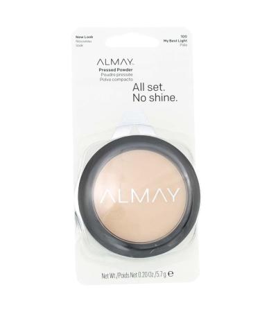 Almay Pressed Powder All Set No Shine My Best Light 100 0.20 oz