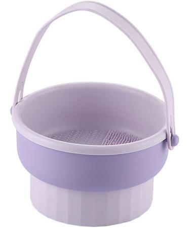 MagiDeal Cleaning Makeup Brush Powder Cleaning Storage Box Portable Washing Tool Washing Makeup Brush Cleaning Mats for Sponges Violet - Buy Online on GoSupps.com