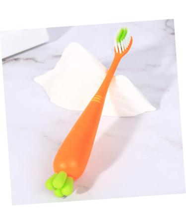 Frcolor 4-Piece Carrot Shaped Children's Toothbrush Set - Soft Contoured Bristles for Toddlers | Cute & Effective Oral Care - Buy Online on GoSupps.com
