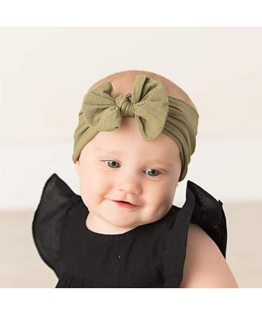 YHXX YLEN Baby Headbands - 20 Pack Girls Knot & Elastic Bows Turban Hairbands | Soft Knit Head Wraps for Infants - Buy Online on GoSupps.com