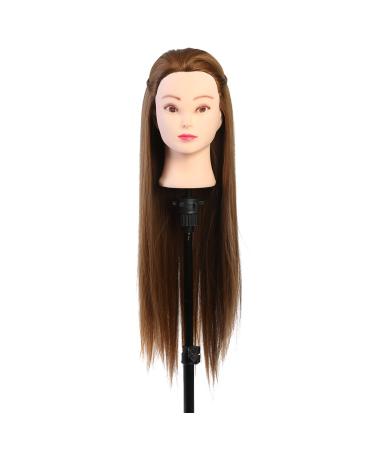 Trainingskopf Dekaim Makeup Schaufensterpuppenkopf Friseur Trainingskopf Kosmetologie Puppenkopf Blond Goldbraun