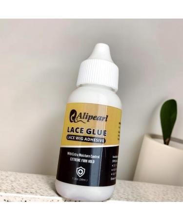 Wig Adhesive Glue Invisible Bonding Glue Hair Replacement Adhesive Alipearl Hair Wig Replacement Bonding Glue Invisible Waterproof Lace Wig Adhesive Glue (Strong Hold) 1.3 fl oz Wig Glue (1.3 ounce)