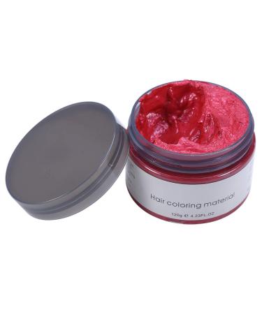 120ml wax dye hair wax coloring temporary hair natural hairstyle cream for men women women hair dye hair natural hairstyle (red)